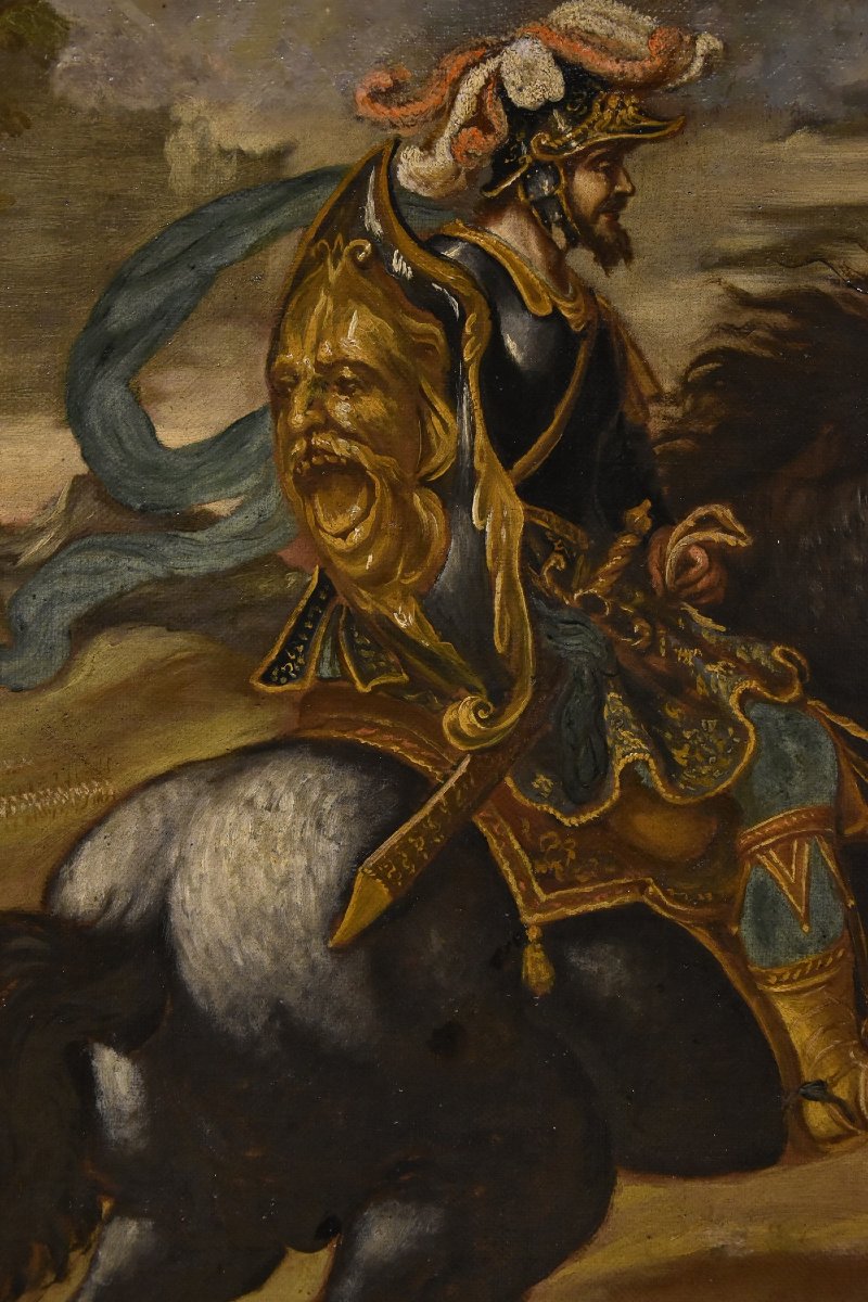 Ritratto equestre di Pietro Strozzi, Pittore fiorentino XVII-XVIII Secolo-photo-5
