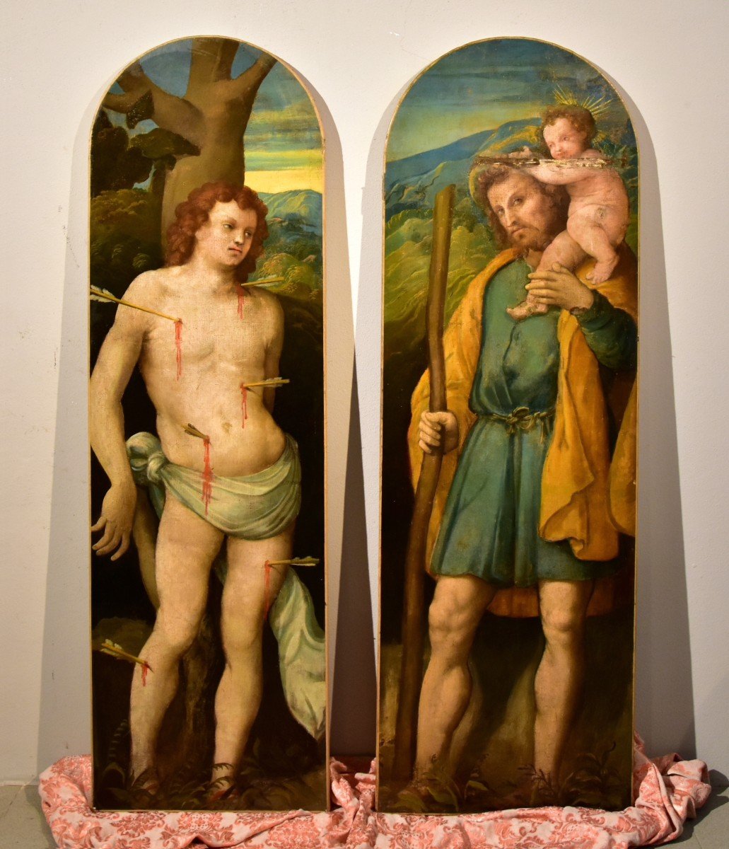 San Sebastiano e San Cristoforo, Zenone Veronese (o Zeno da Verona) (Verona, 1484 - Salò (Bs) post 1542-ante 1554)-photo-4