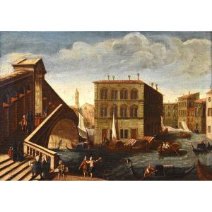 Veduta del Canal Grande a Venezia con il Ponte di Rialto, Gabriele Bella (Venezia 1730 –1799)