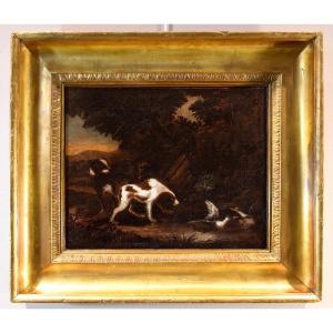 Cani da caccia, Adriaen De Gryeff (1657 Leida - 1722 Bruxelles) firmato