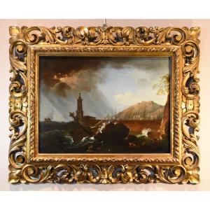 La tempête sur le phare, Claude-Joseph Vernet (Avignon, 1714 - Paris, 1789) atelier de 