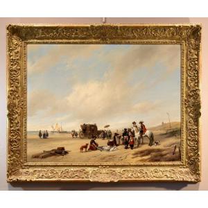 La spiaggia di Scheveningen, Hubertus van Hove (L’Aia, 1814 - Anversa, 1865)