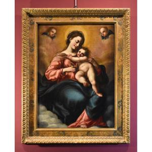 Jacopo Confortini (Firenze 1602-1672), Madonna con Bambino e due angeli