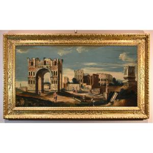 Capriccio architettonico con antiche rovine classiche, Jacob Fabris (Venezia, 1689 - 1761)