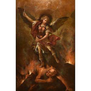 San Michele Arcangelo vittorioso, Pittore romano del XVII - XVIII secolo