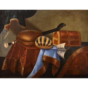Natura morta con strumenti musicali, Bonaventura Bettera (Bergamo, 1663 – 1718 circa) (2/2)