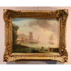 Veduta costiera al tramonto, Atelier di Charles François Grenier de Marseille (1700 –1782)