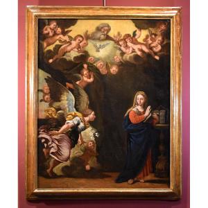 Annunciazione, Girolamo Bonini detto l'Anconitano (Ancona 1600 - Bologna 1680 c.)