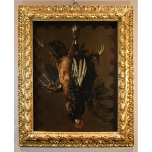Natura morta con due gallinacei, Giovanni Agostino Cassana (Venezia post 1658 - Genova 1720)