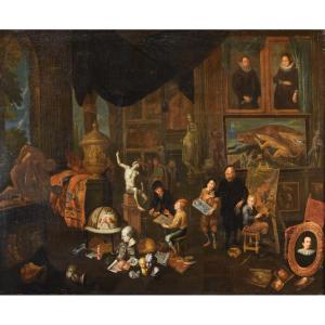 Lo studio dell’artista, Gerard Thomas (Anversa 1663-1720) Attribuibile a