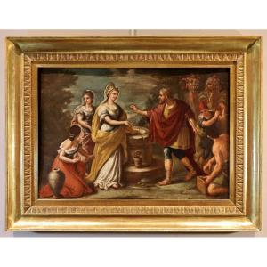 Rebecca al pozzo - Seguace di Pietro da Cortona (Cortona 1596 - Roma 1669)