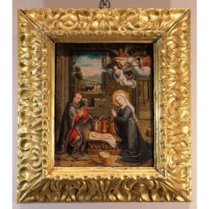 La Natività, Gerard David (Oudewater, vers 1460 - Bruges, 1523) Disciple de