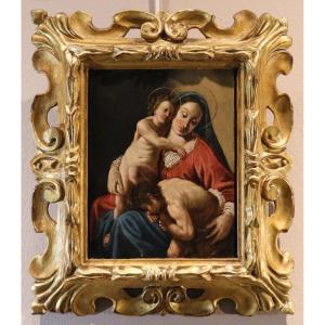 Madonna col Bambino e San Giovannino, Antonio Molinari (Venezia, 1655-1704) attribuibile
