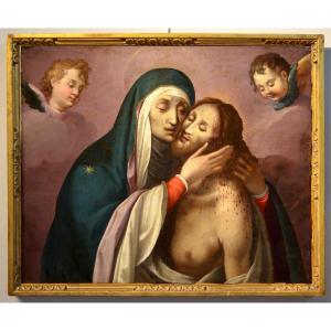 La Pietà con due cherubini,  Scipione Pulzone (Gaeta 1550 - Rome 1598)  entourage de