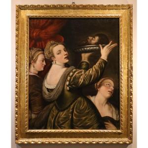 Salomé con la testa del Battista, Tiziano Vecellio (1490 - 1576) Seguace/Bottega