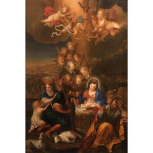 L'Adorazione dei pastori, Pieter van Lint (Anversa, 1609 – 1690) bottega