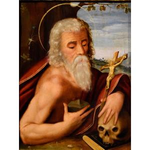 Ramino raffigurante 'San Girolamo', cerchia Giuseppe Mazzuoli (Ferrara 1536-1589)