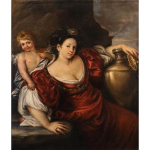 La regina Artemisia con amorino, Francesco Cairo (Milano 1607 - 1665) bottega di