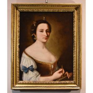 Anton Raphael Mengs (Aussig, 1728 - Roma, 1779), Ritratto di fanciulla con libro