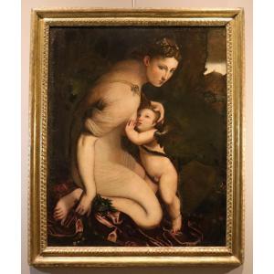 Venere che allatta Amore, Camillo Boccaccino (Cremona, 1505 – 1546) Seguace