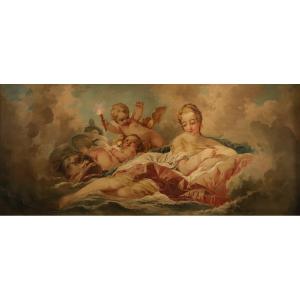 La nascita di Venere, Cerchia di Francois Boucher (Parigi, 1703 - 1770)