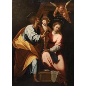 Sacra Famiglia, Cristoforo Roncalli, detto il Pomarancio (Pomarance, 1552 - Roma, 1626) Bottega