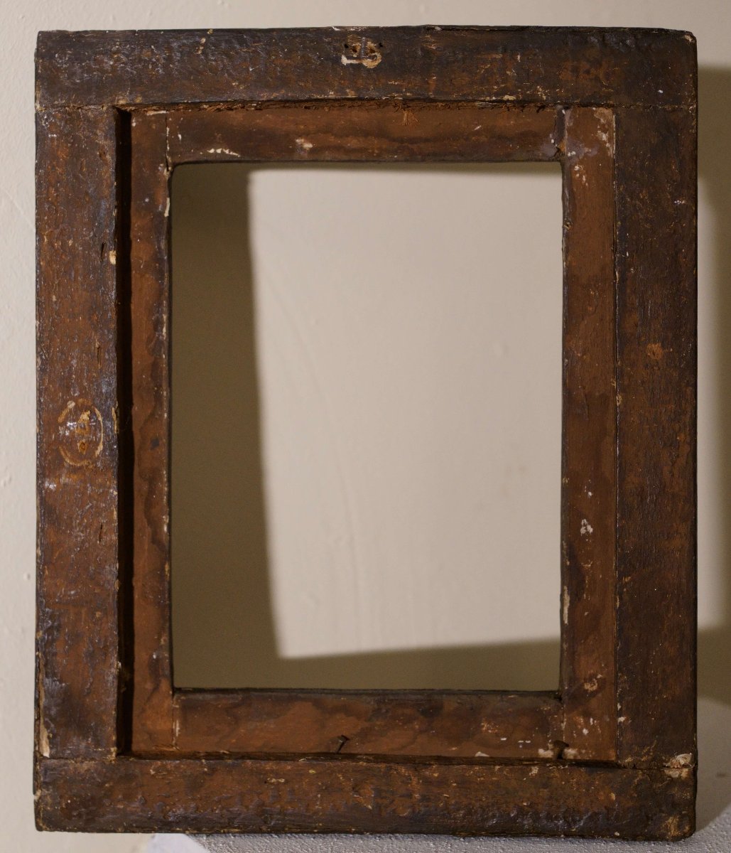 Cornice da Collezione Legno Scolpito e Dorato Italia XVII secolo-photo-1