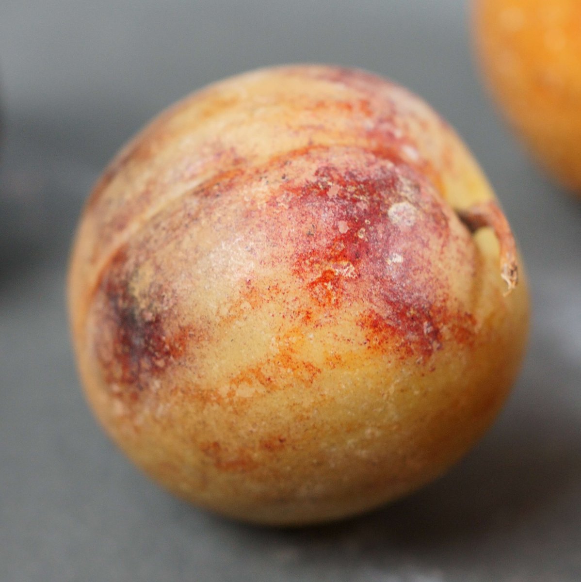 Composizione di 13 Frutti in marmo Policromo Natura Morta XIX secolo-photo-3