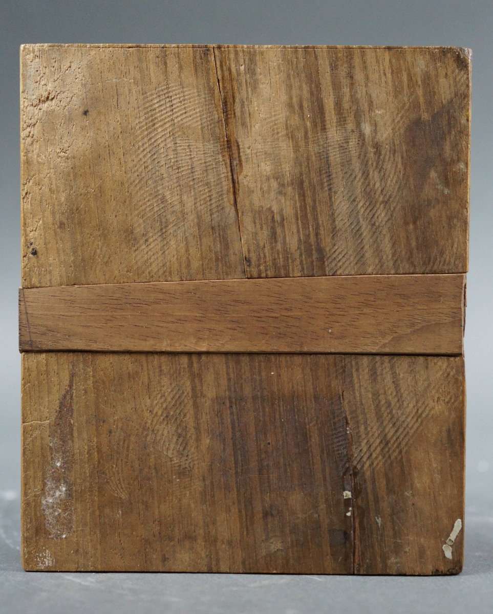 Scuola Veneta XVIII Bozzetto "Martirio di San Lorenzo" Olio su Legno-photo-3