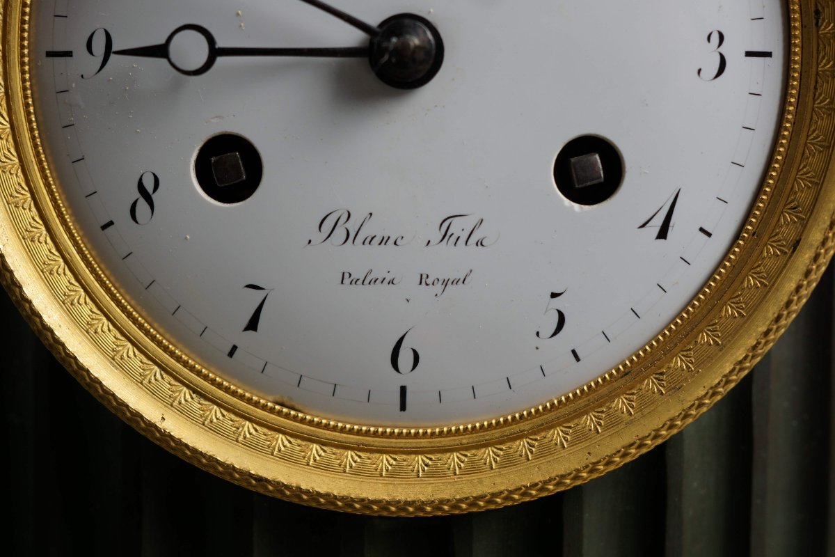 Orologio Impero in Bronzo Dorato "Amore che legge" circa 1810-photo-6