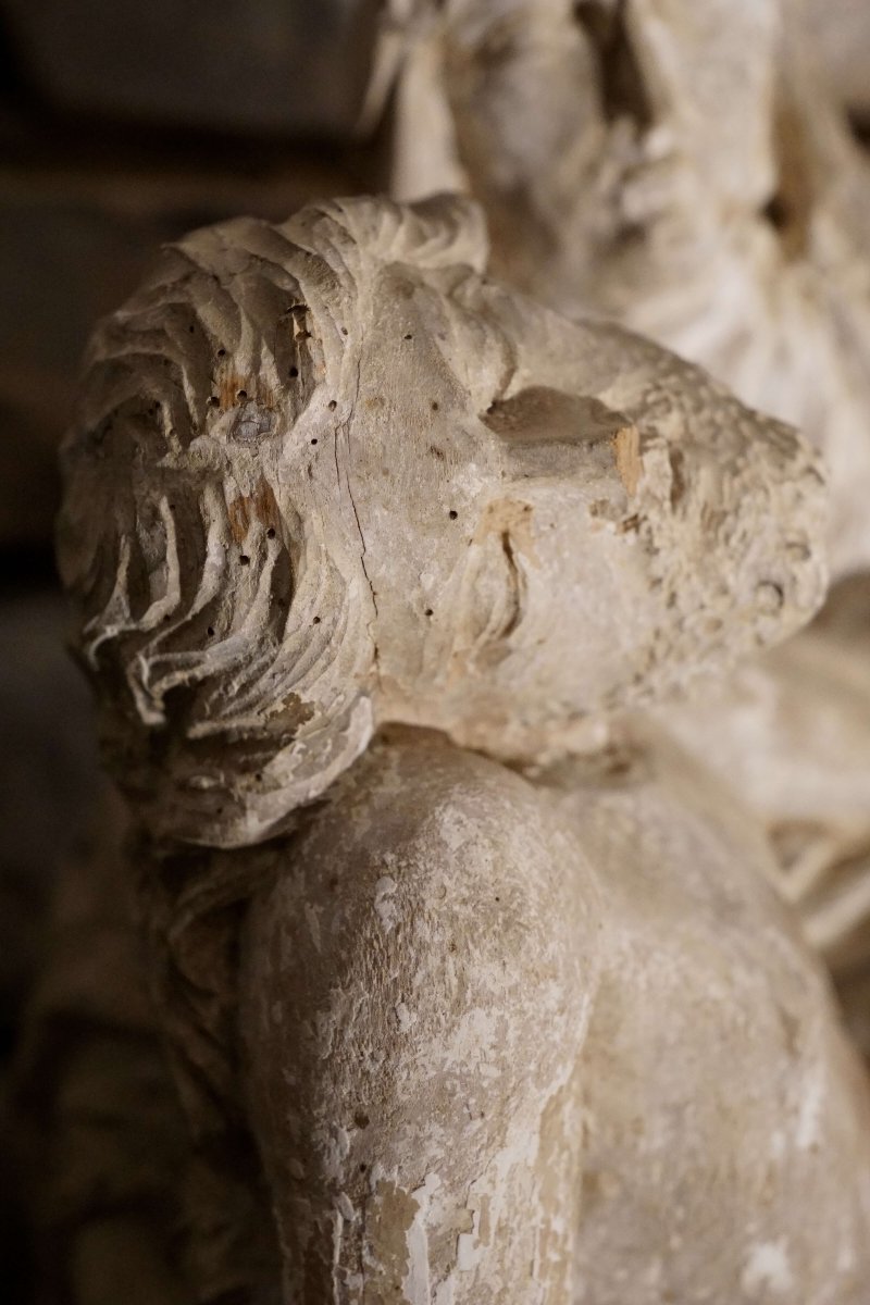 Pietà Scultura in Legno di Tiglio Franco Borgognona fine XV secolo-photo-2