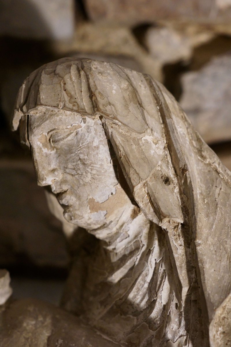 Pietà Scultura in Legno di Tiglio Franco Borgognona fine XV secolo-photo-3