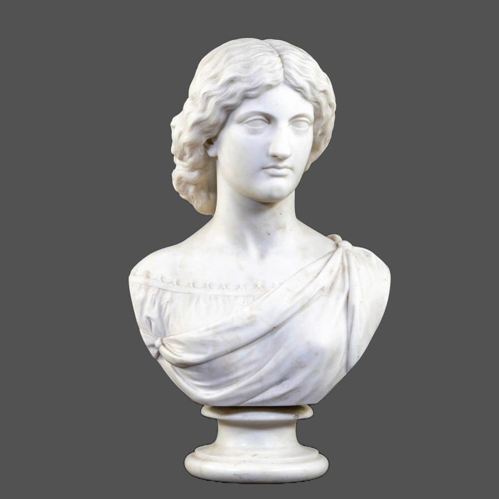 Edward William Physick (1774-1862) Busto in Marmo Neoclassico 