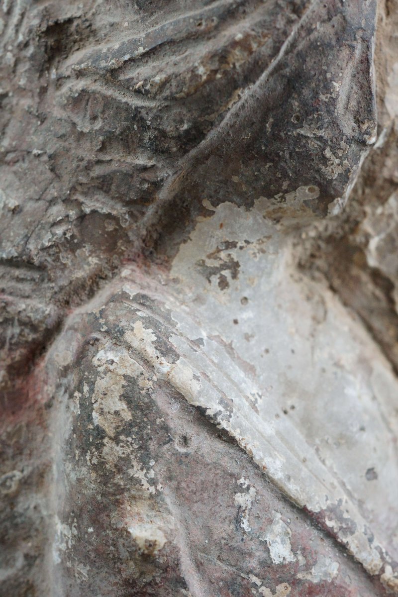 Profilo in Marmo della Montagnola Altorilievo Frammento XIV secolo-photo-1