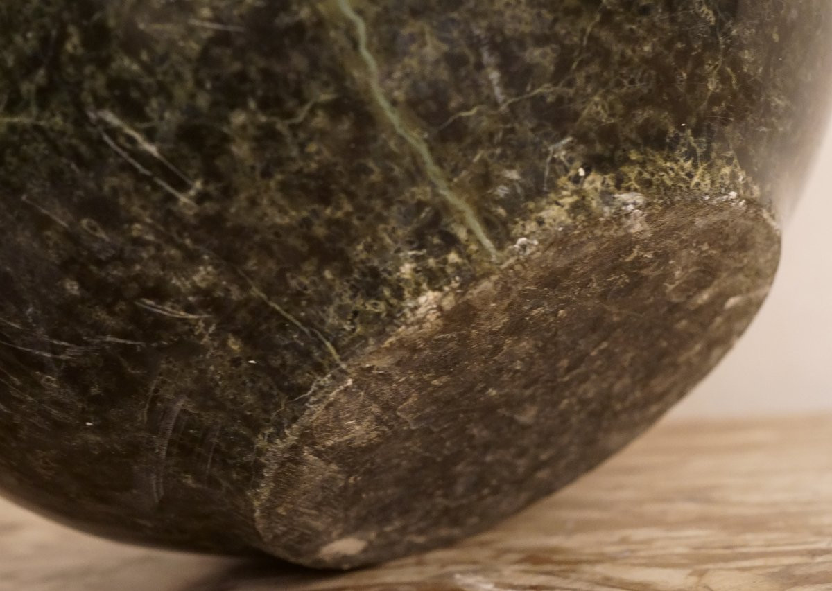 Imponenete Vaso Romano in Marmo Serpentino epoca Grand Tour-photo-2