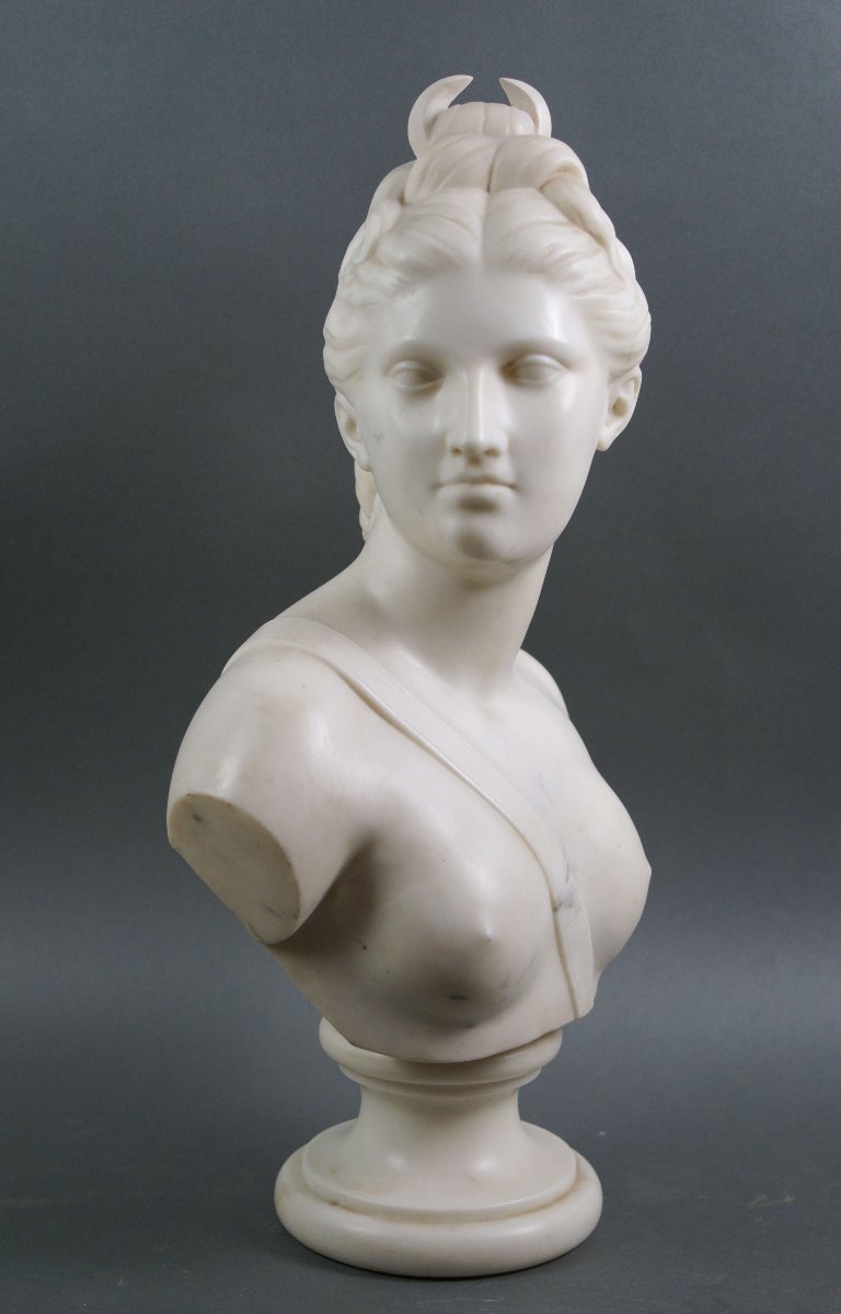 Busto in Marmo Diana XIX secolo-photo-2