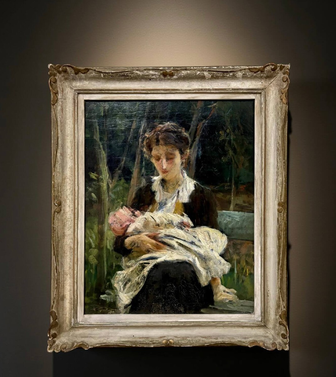 Francesco Galante (1884-1972) "La Giovane Madre" Ritratto inizio XX secolo