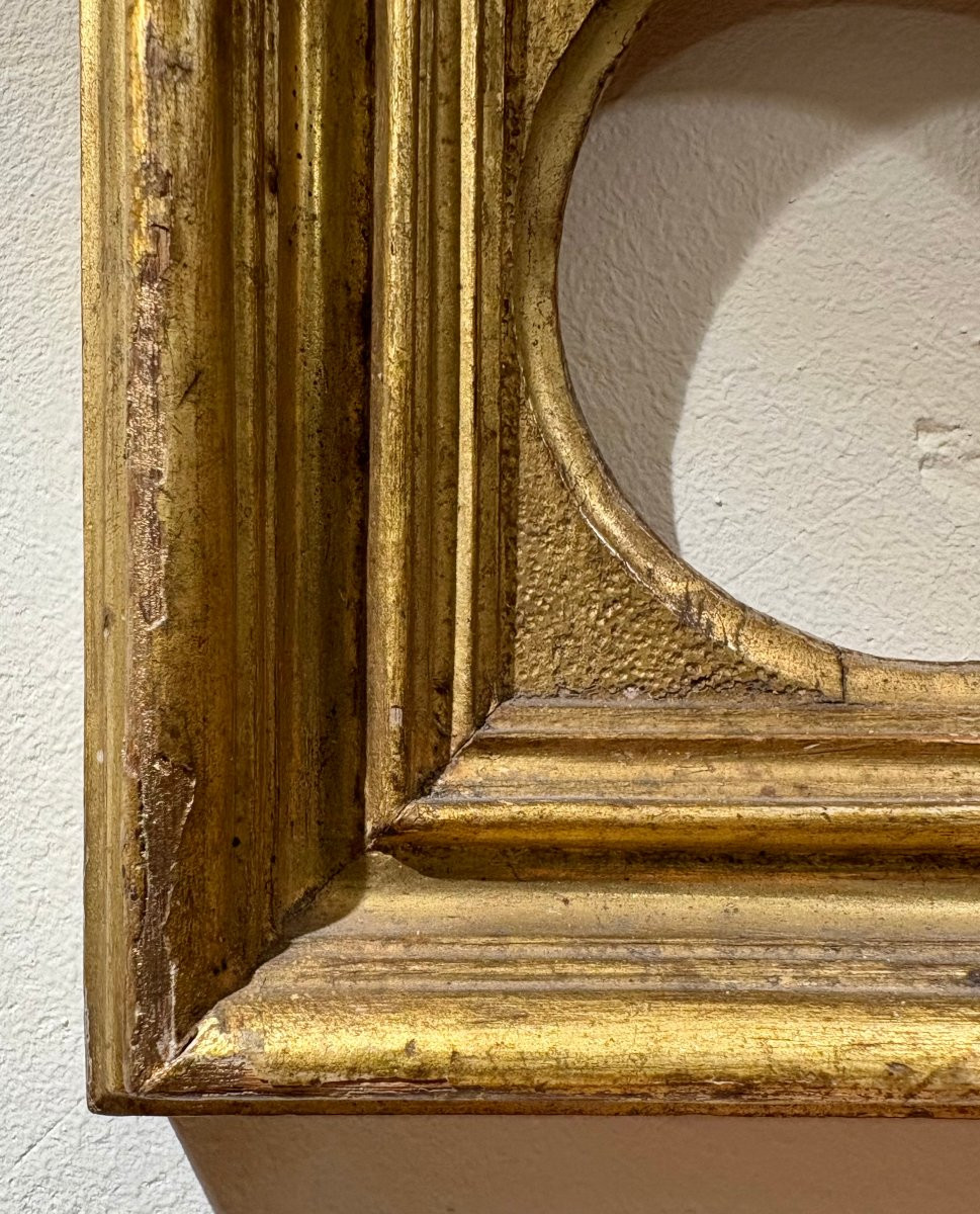 Cornice da Collezione Legno Scolpito e Dorato Italia XVIII secolo-photo-1