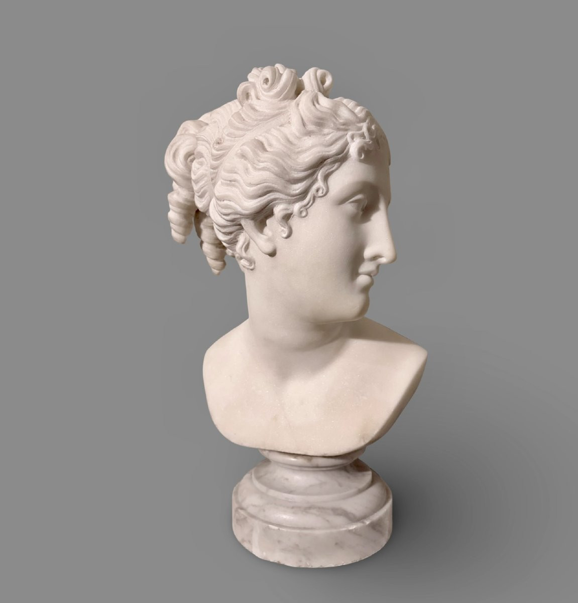 Antonio Frilli (1830-1902) Busto in Marmo della Venere Italica XIX secolo-photo-3