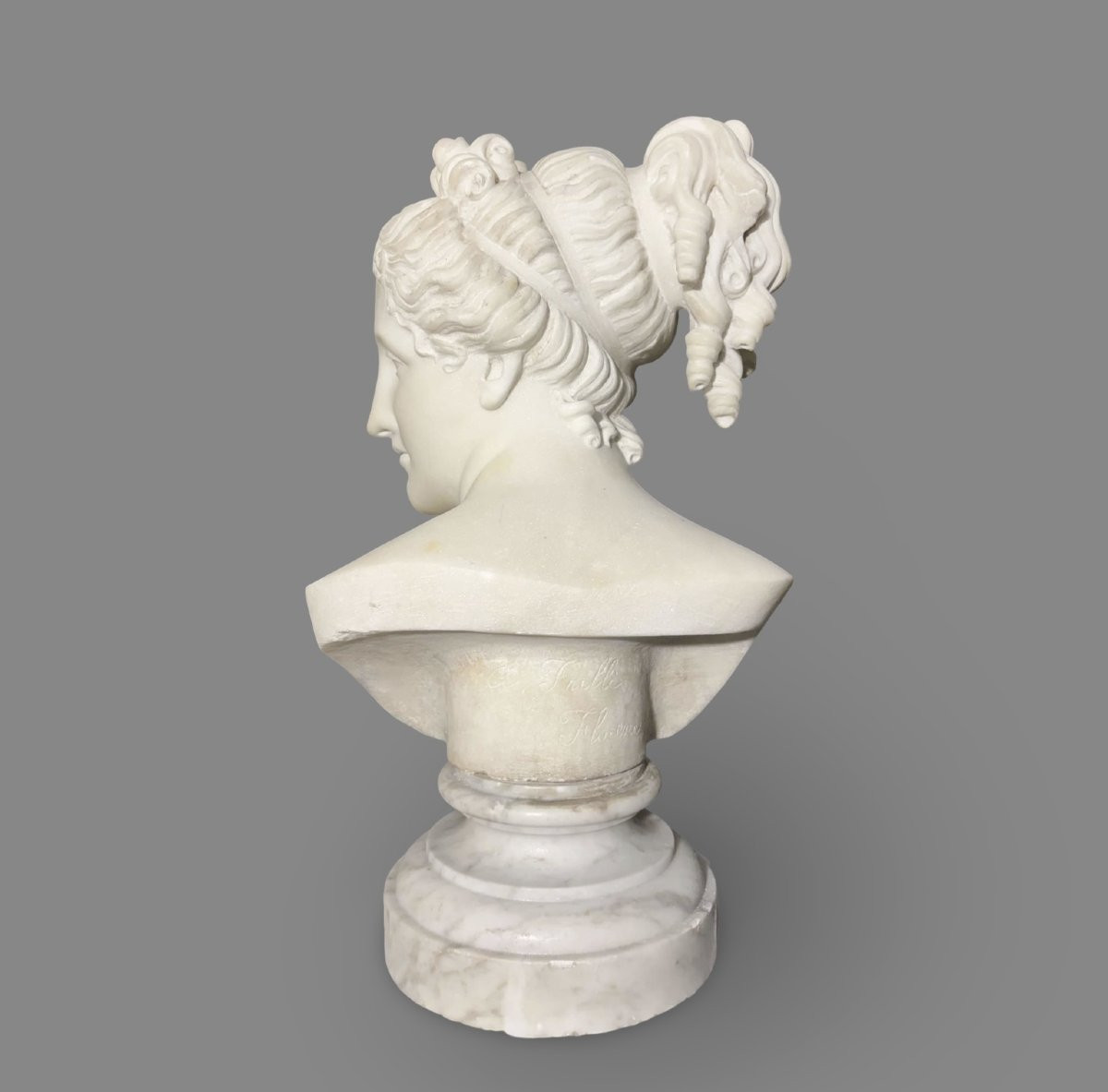 Antonio Frilli (1830-1902) Busto in Marmo della Venere Italica XIX secolo-photo-4