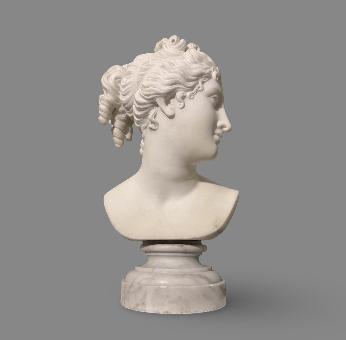 Antonio Frilli (1830-1902) Busto in Marmo della Venere Italica XIX secolo-photo-2