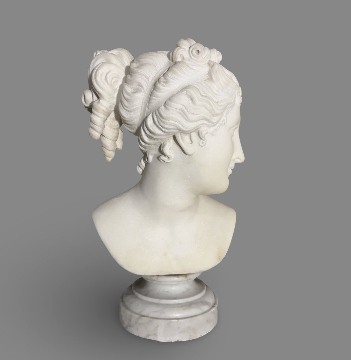 Antonio Frilli (1830-1902) Busto in Marmo della Venere Italica XIX secolo-photo-3