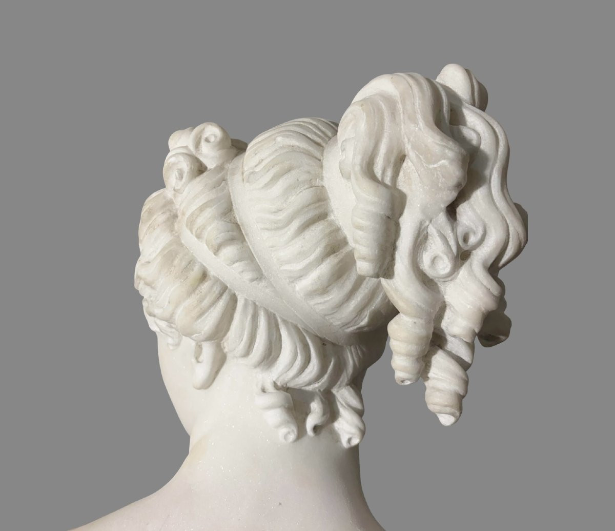 Antonio Frilli (1830-1902) Busto in Marmo della Venere Italica XIX secolo-photo-4