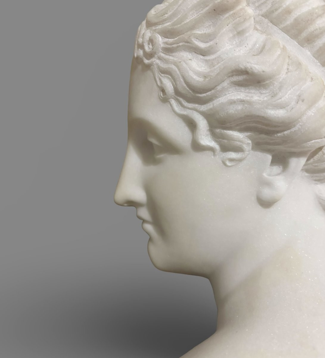 Antonio Frilli (1830-1902) Busto in Marmo della Venere Italica XIX secolo-photo-5