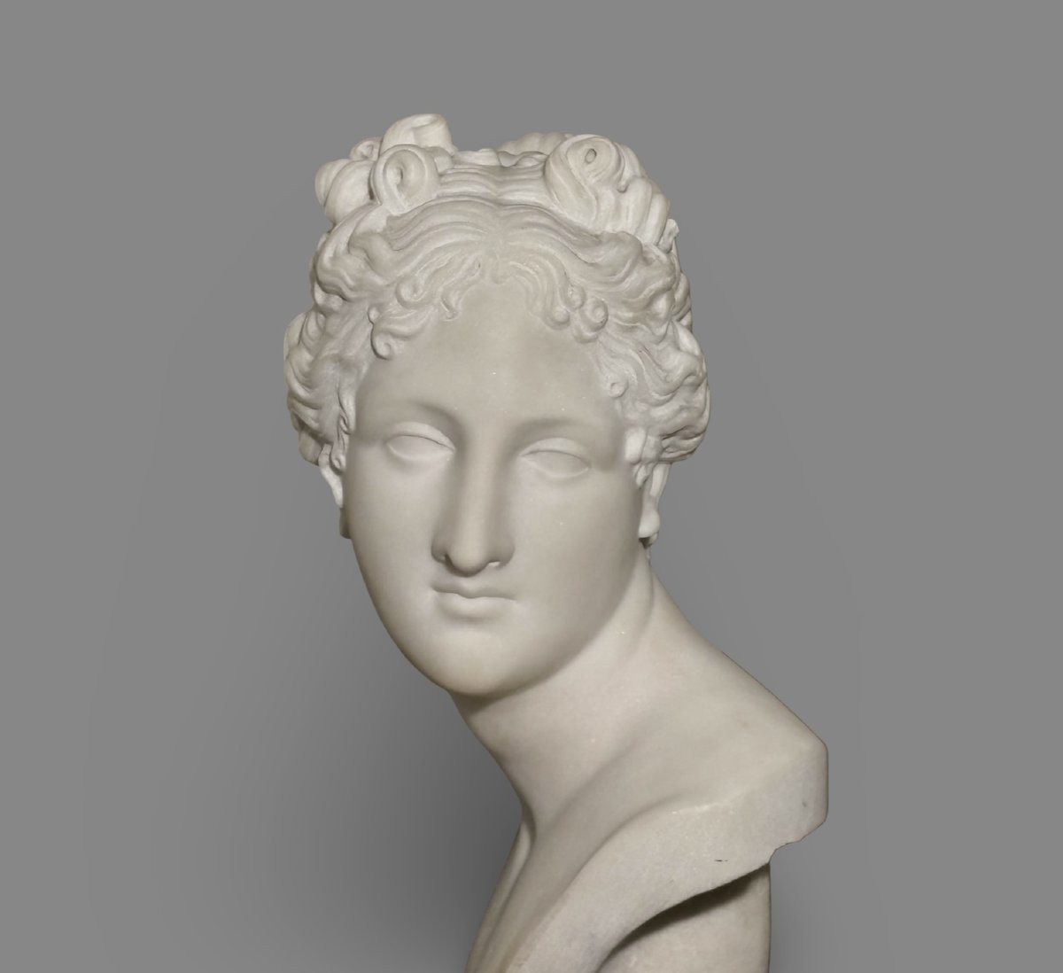 Antonio Frilli (1830-1902) Busto in Marmo della Venere Italica XIX secolo-photo-6