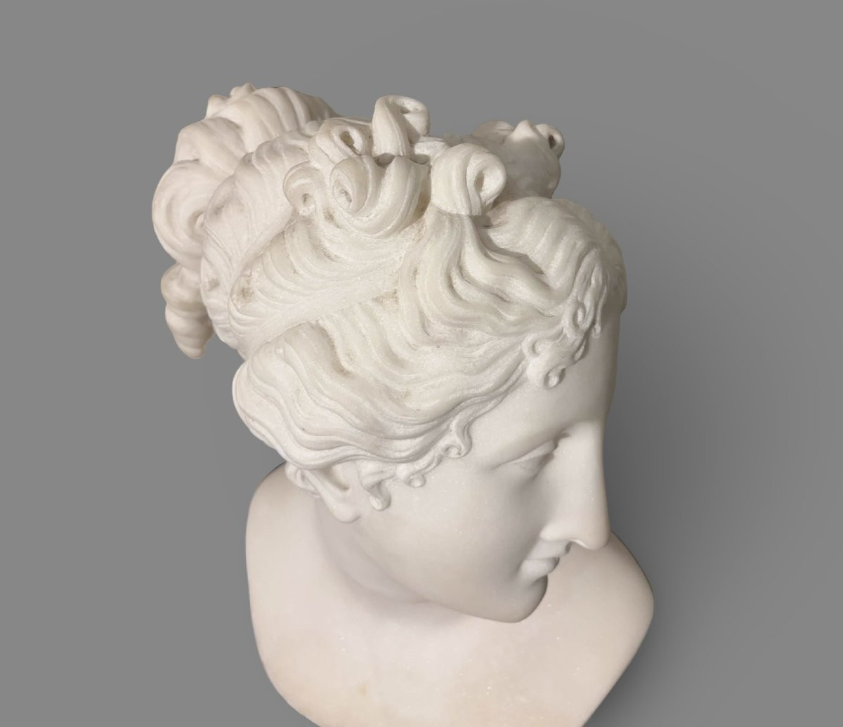 Antonio Frilli (1830-1902) Busto in Marmo della Venere Italica XIX secolo-photo-7