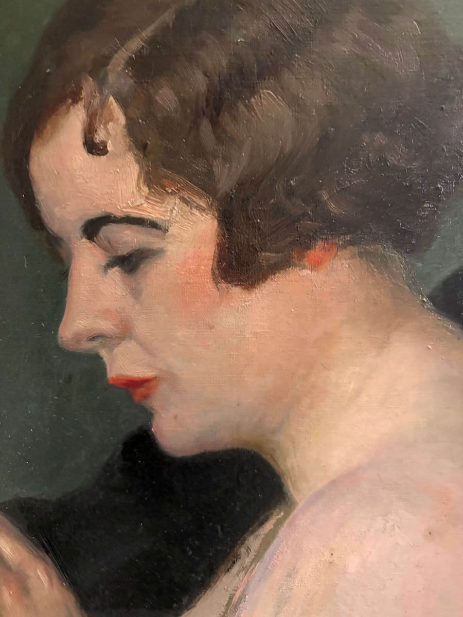 Ritratto di Elegante Art Deco Monogrammato EB e datato 1931-photo-4