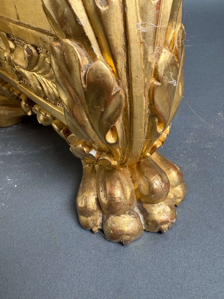 Imponente Coppia di Candelabri Portacero Legno Dorato XVIII secolo-photo-3