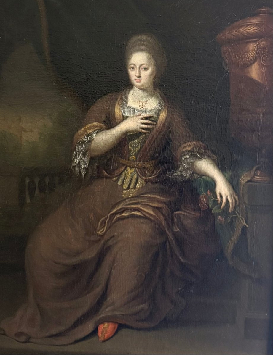 Gerard Wigmana (1673-1741) Ritratto di Dama Scuola Olandese del XVIII-photo-3