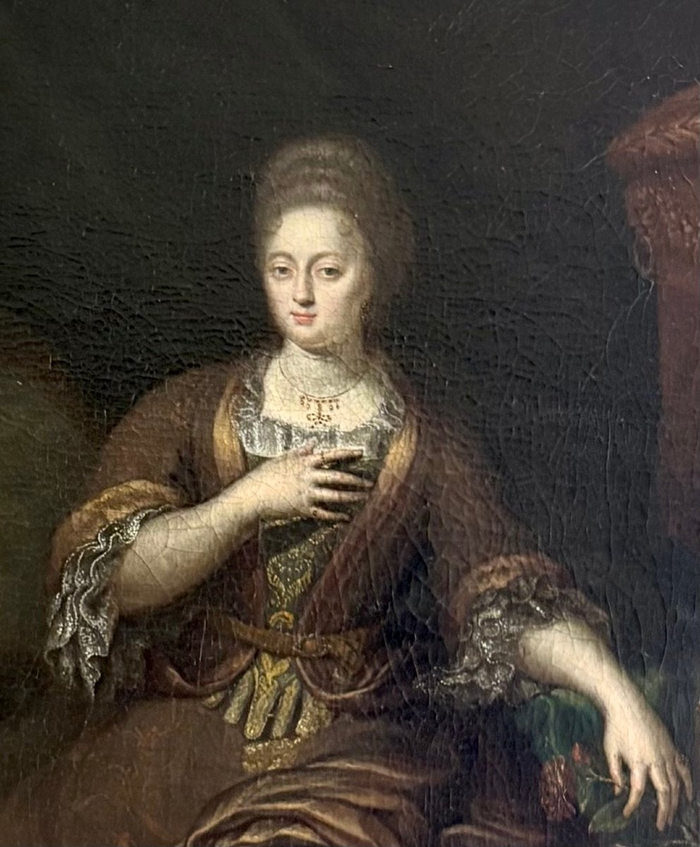 Gerard Wigmana (1673-1741) Ritratto di Dama Scuola Olandese del XVIII-photo-4